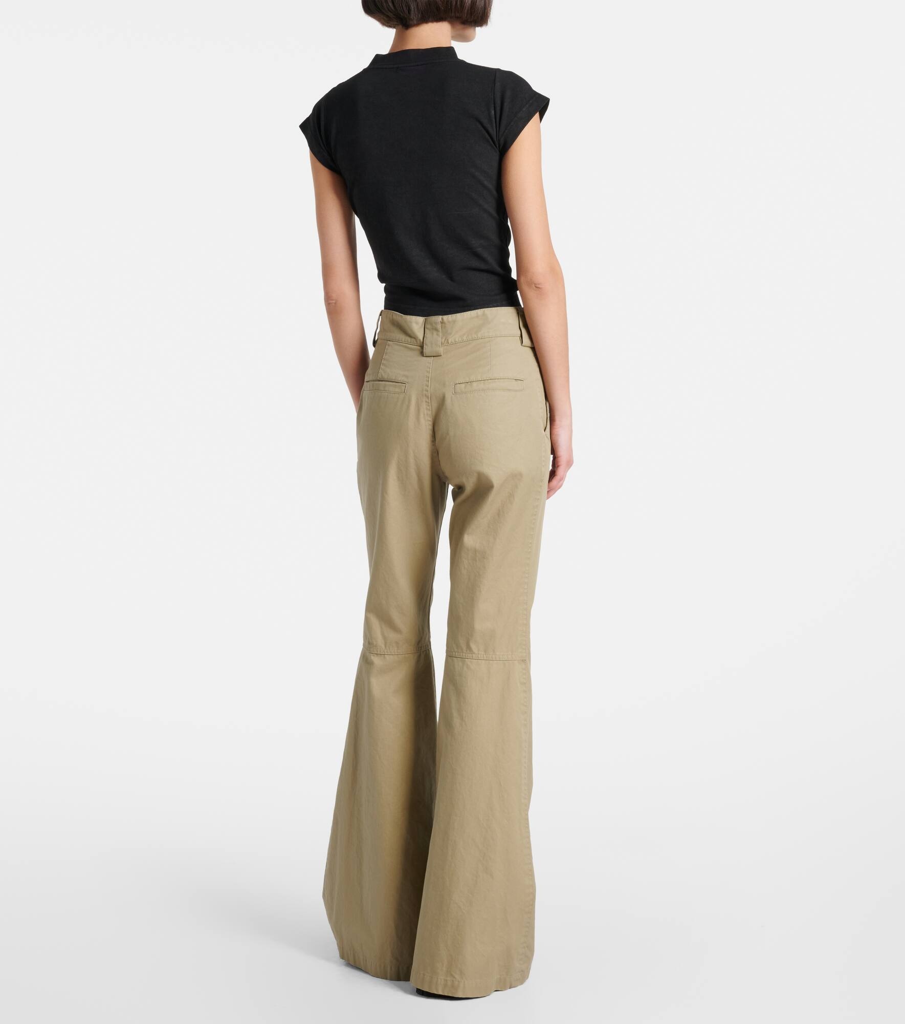 Cotton flared pants - 3
