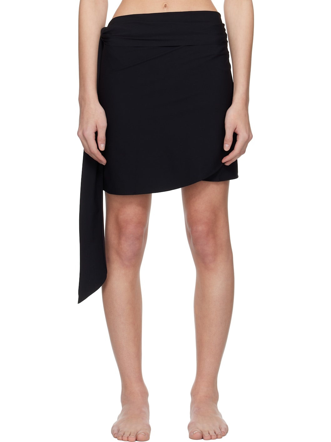 Black Short UPF 50+ Sarong Cover-up Skirt - 1