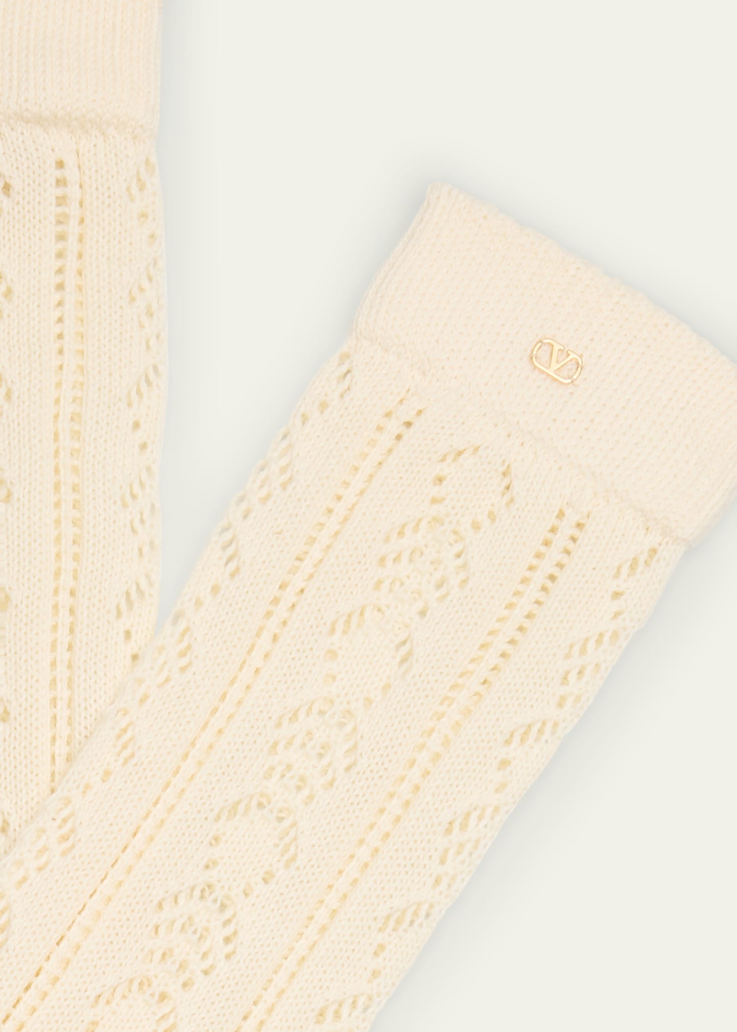 Men's VLogo Cotton Knit Over-Calf Socks - 2