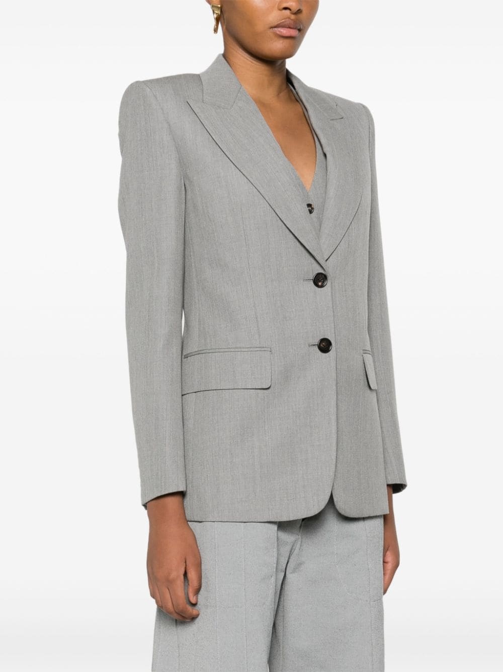 tailored wool blazer - 3