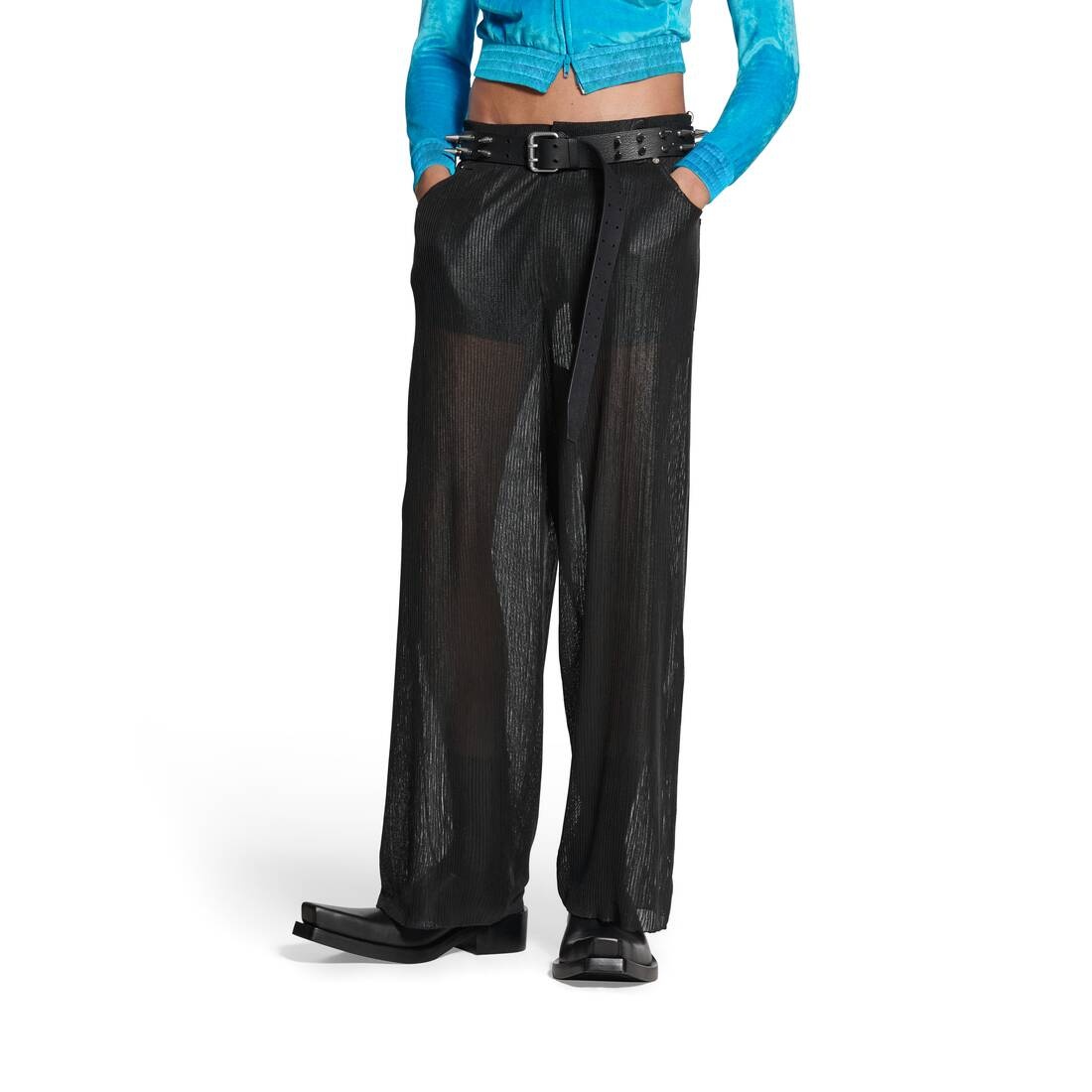 Transparent Pants in Black - 5