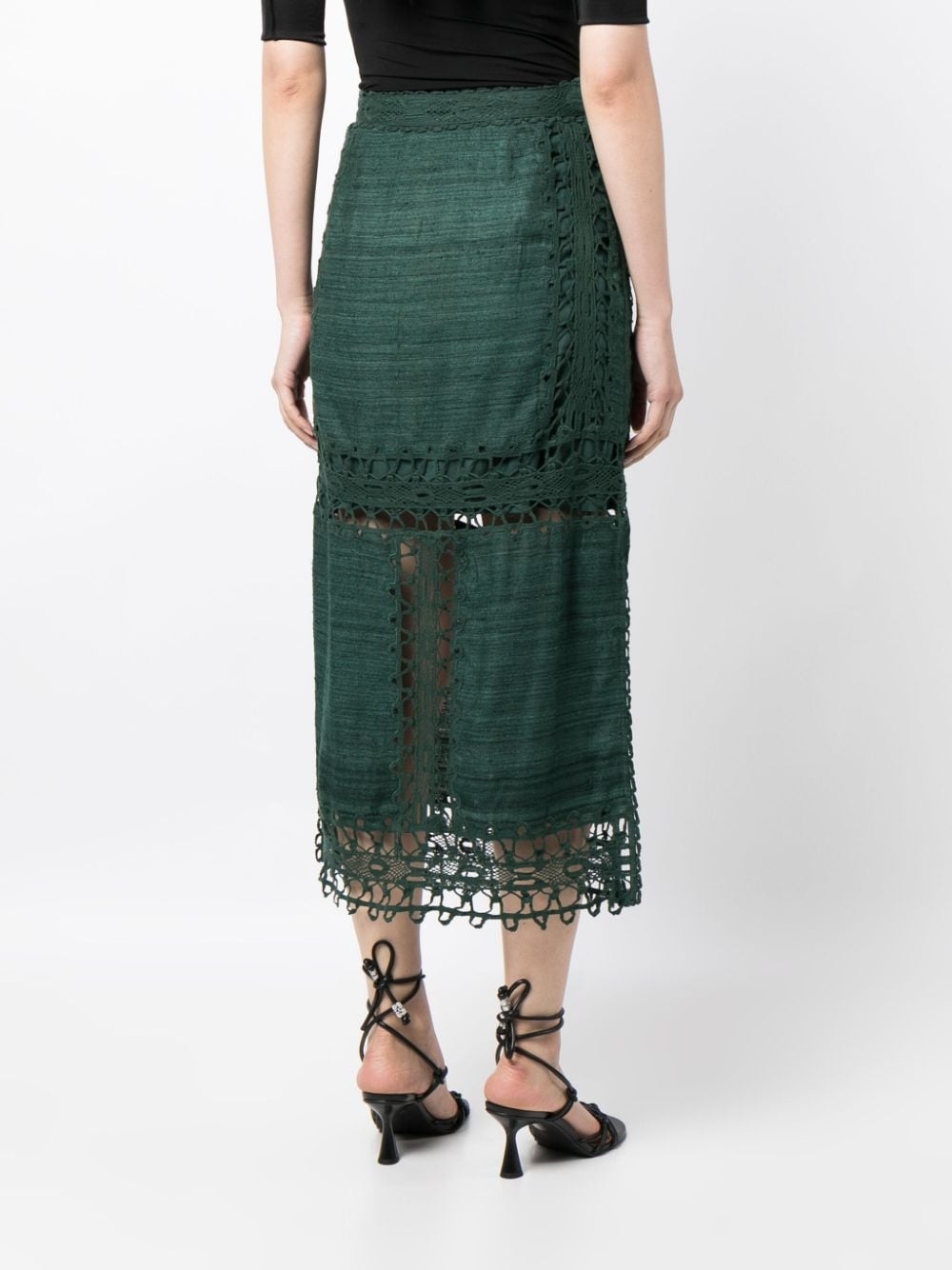 high-waisted lace skirt - 4