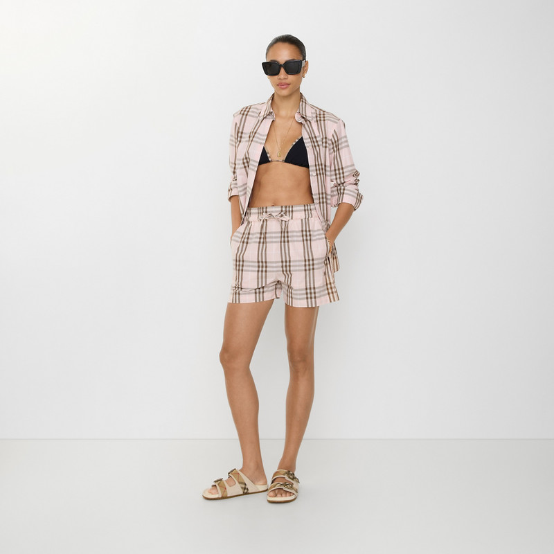 Burberry Check Cotton Shorts outlook