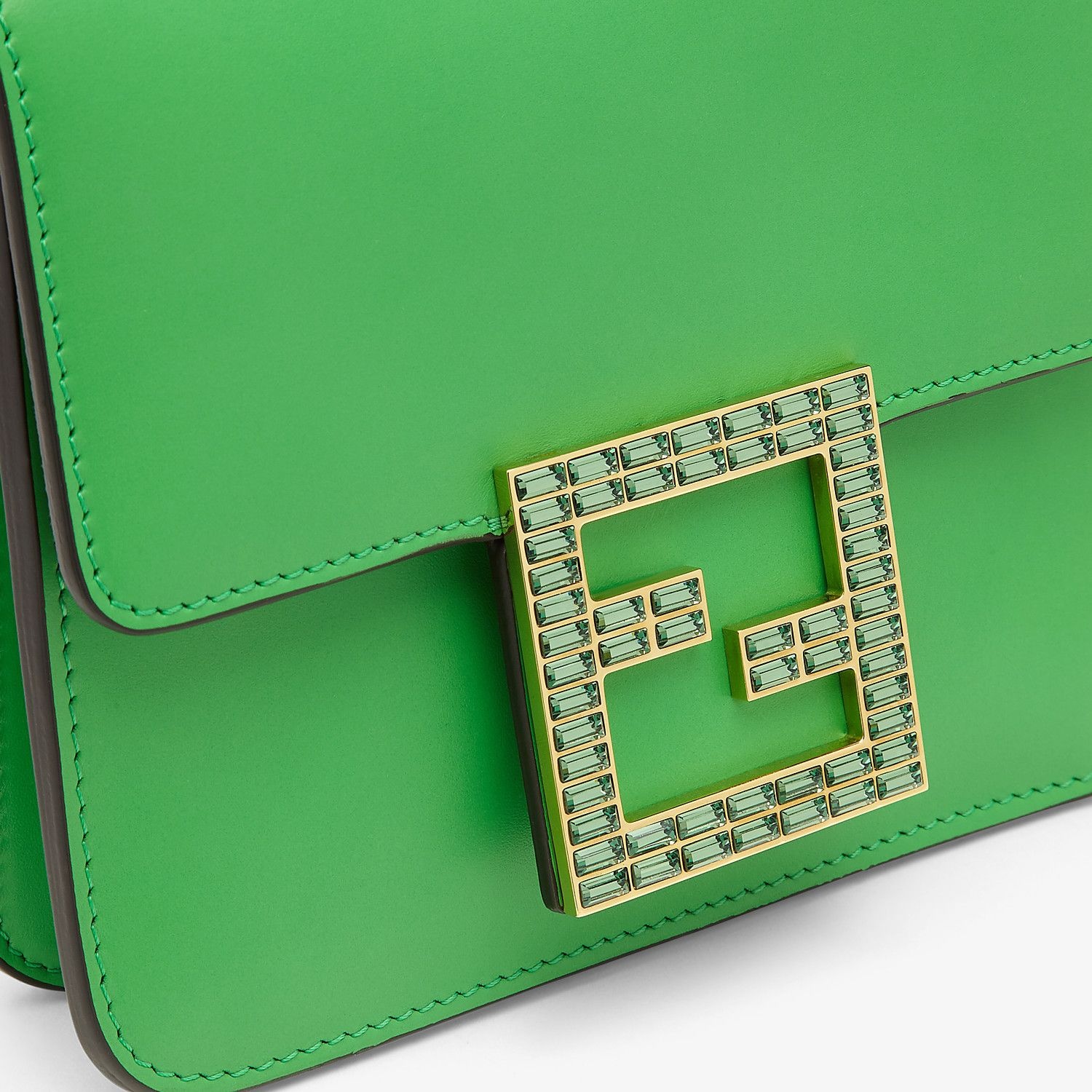 Green leather small bag - 6