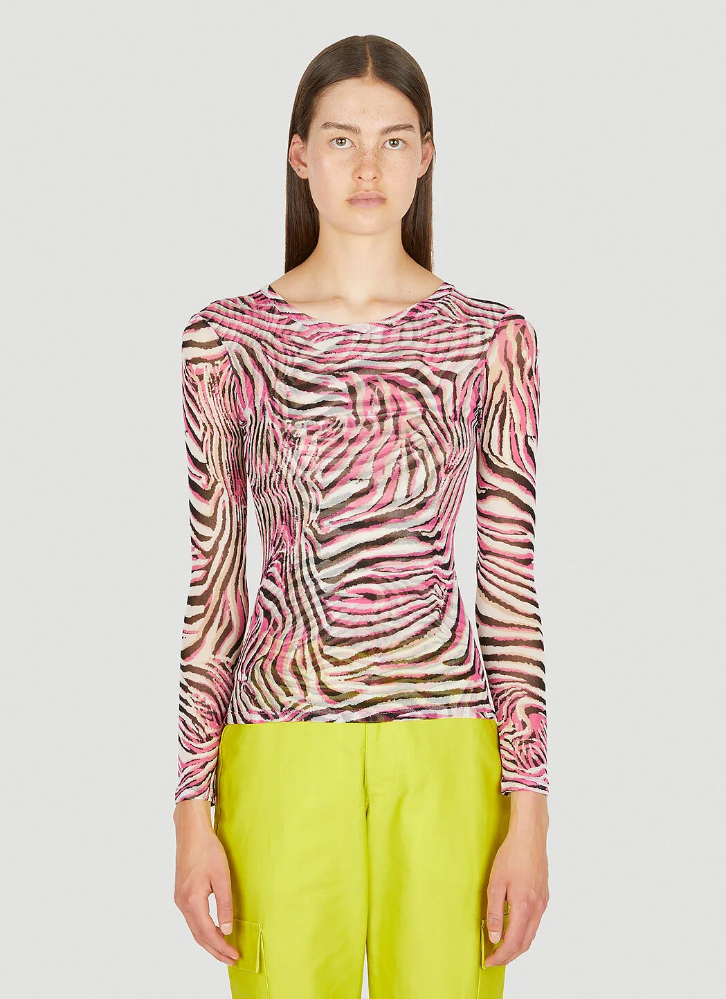 Cardio Animal Print Crewneck Top - 1