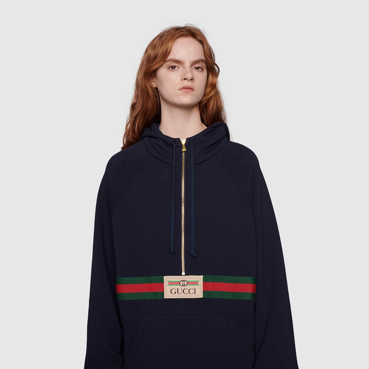 Web with vintage Gucci logo sweatshirt - 5