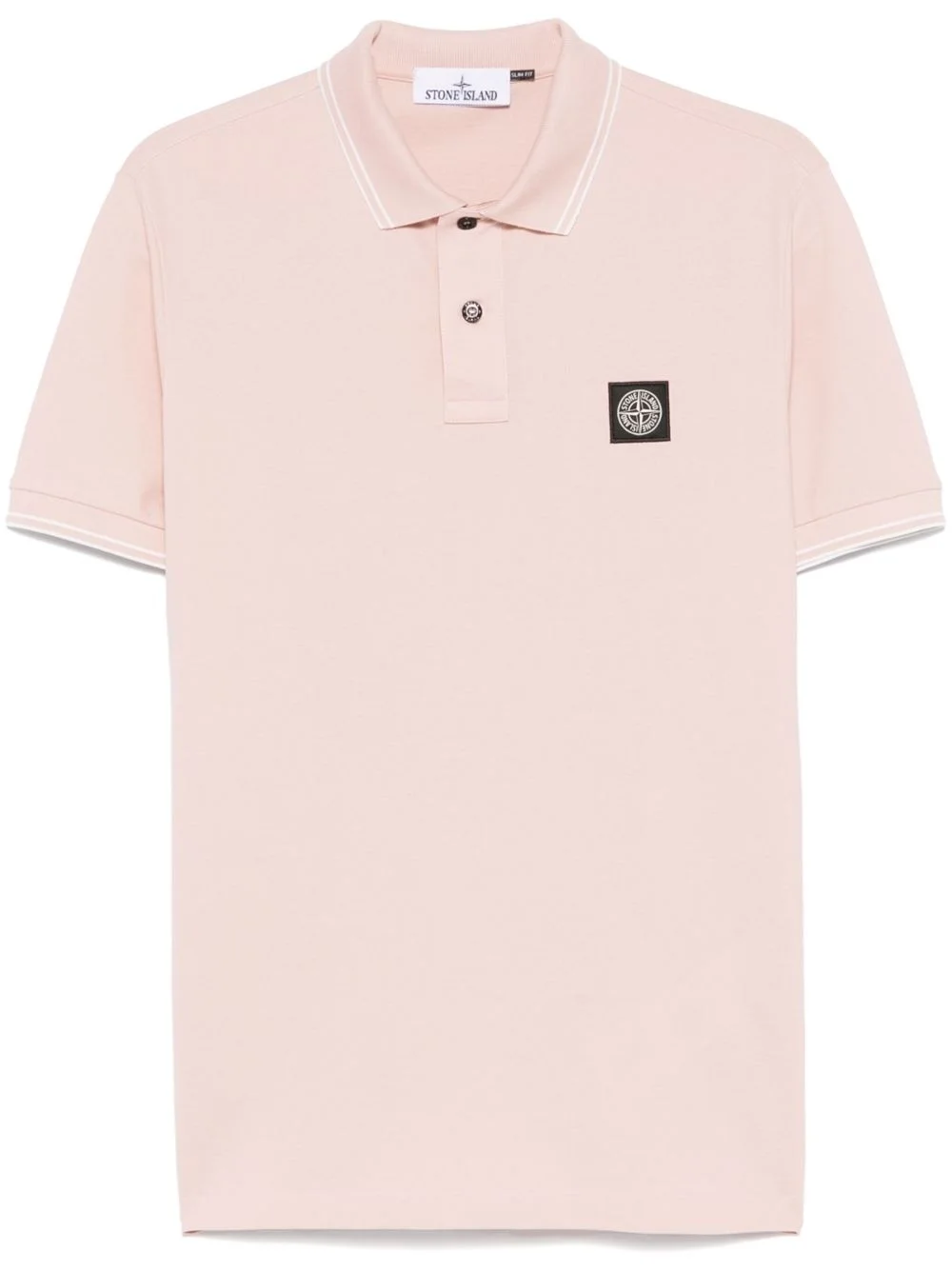 Compass-patch polo shirt - 1