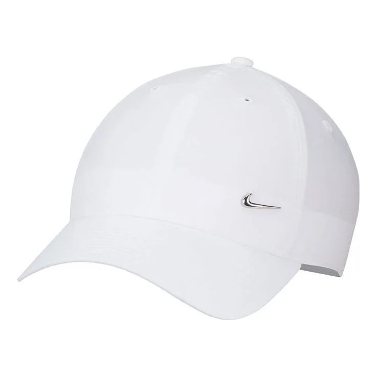 Nike Dri-FIT Club Metall-Swoosh Logo Cap 'White' FB5372-100 - 1