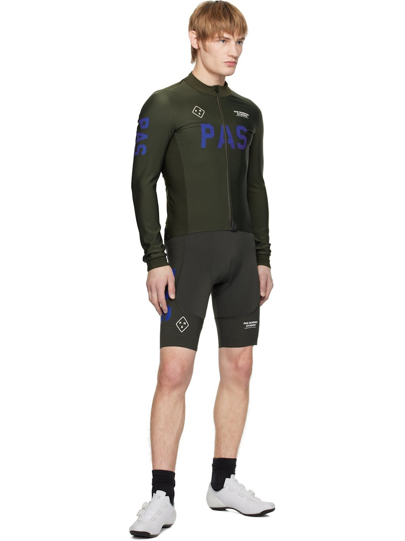 Khaki 'PAS' Mechanism Thermal Long Sleeve Cycling Top 4