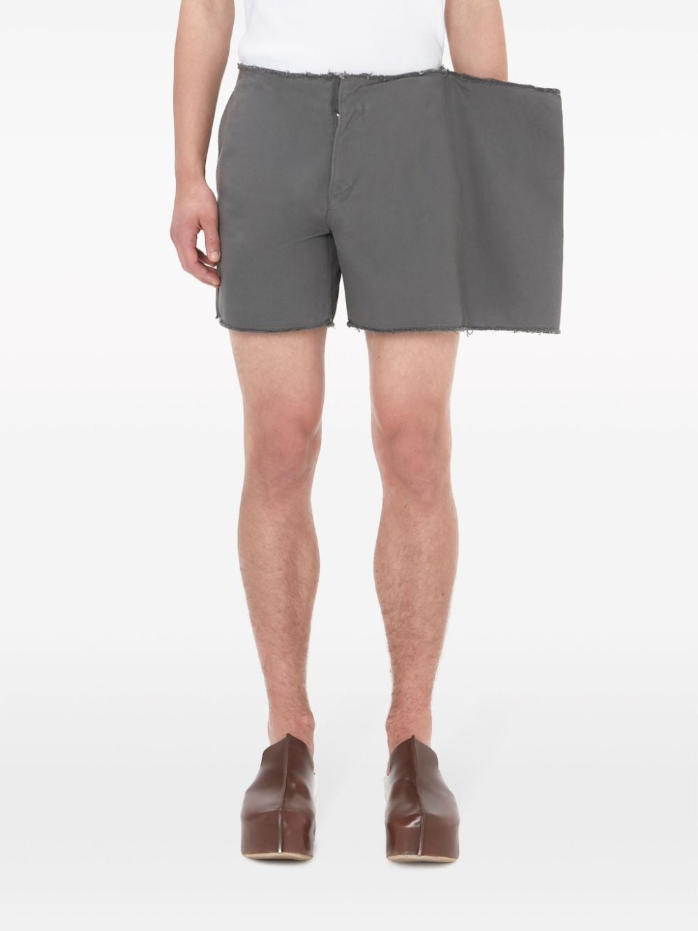 side-panel cotton shorts - 3