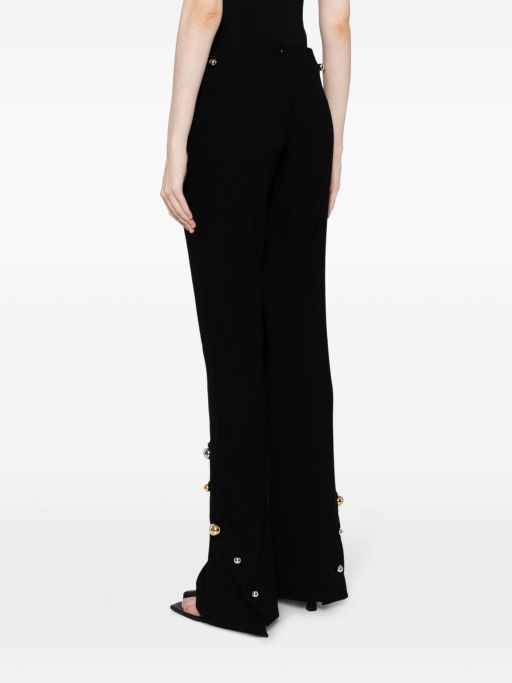 asymmetric slim-fit trousers - 4