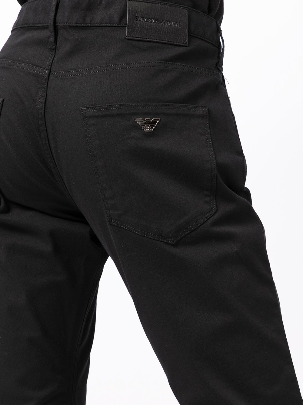 logo-plaque straight leg trousers - 5