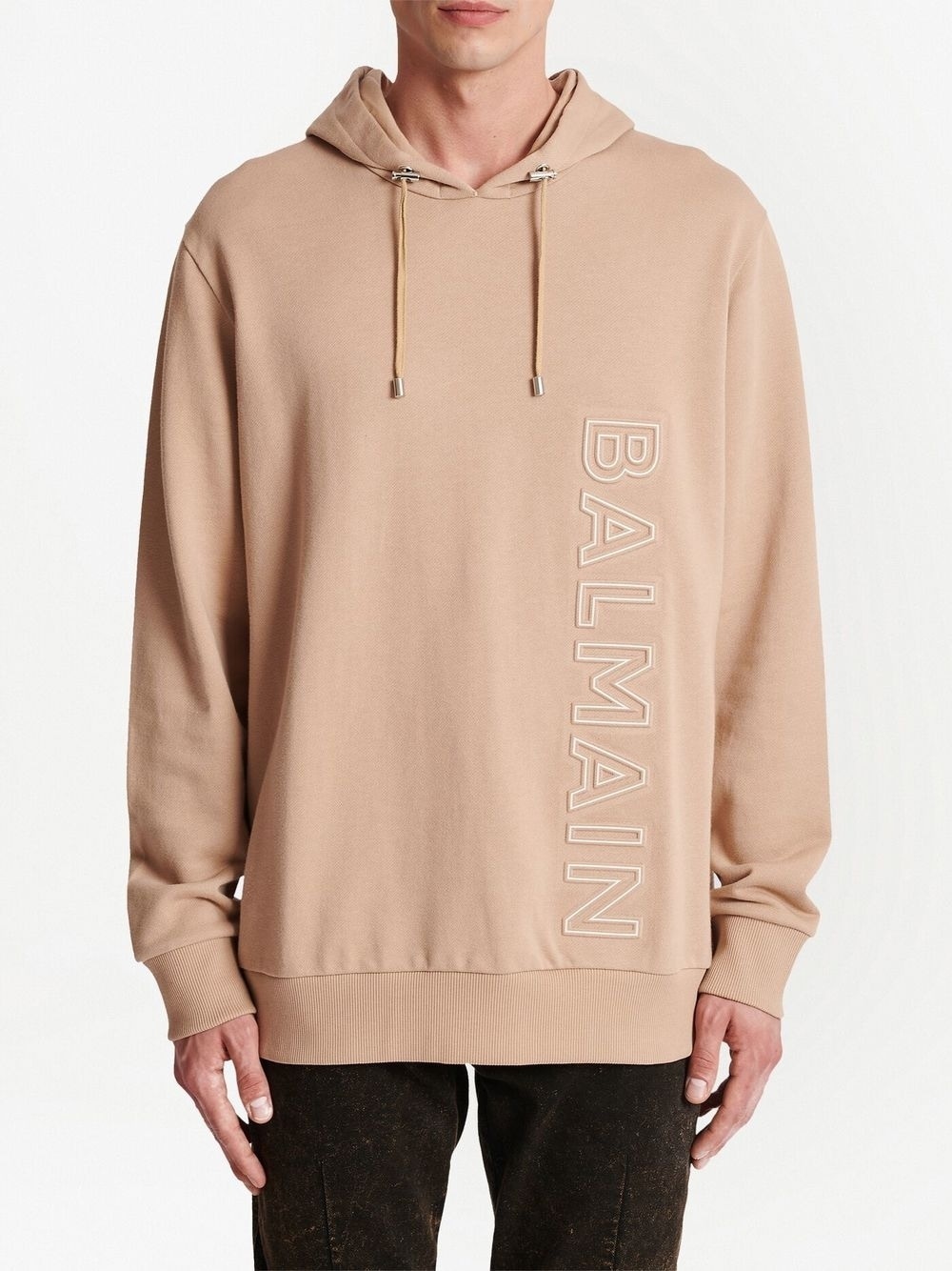 logo-embossed hoodie - 3