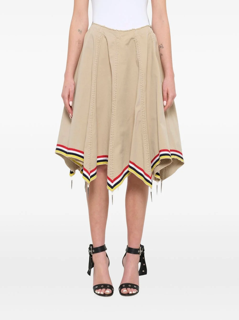 umbrella effect pleated skirt - 1