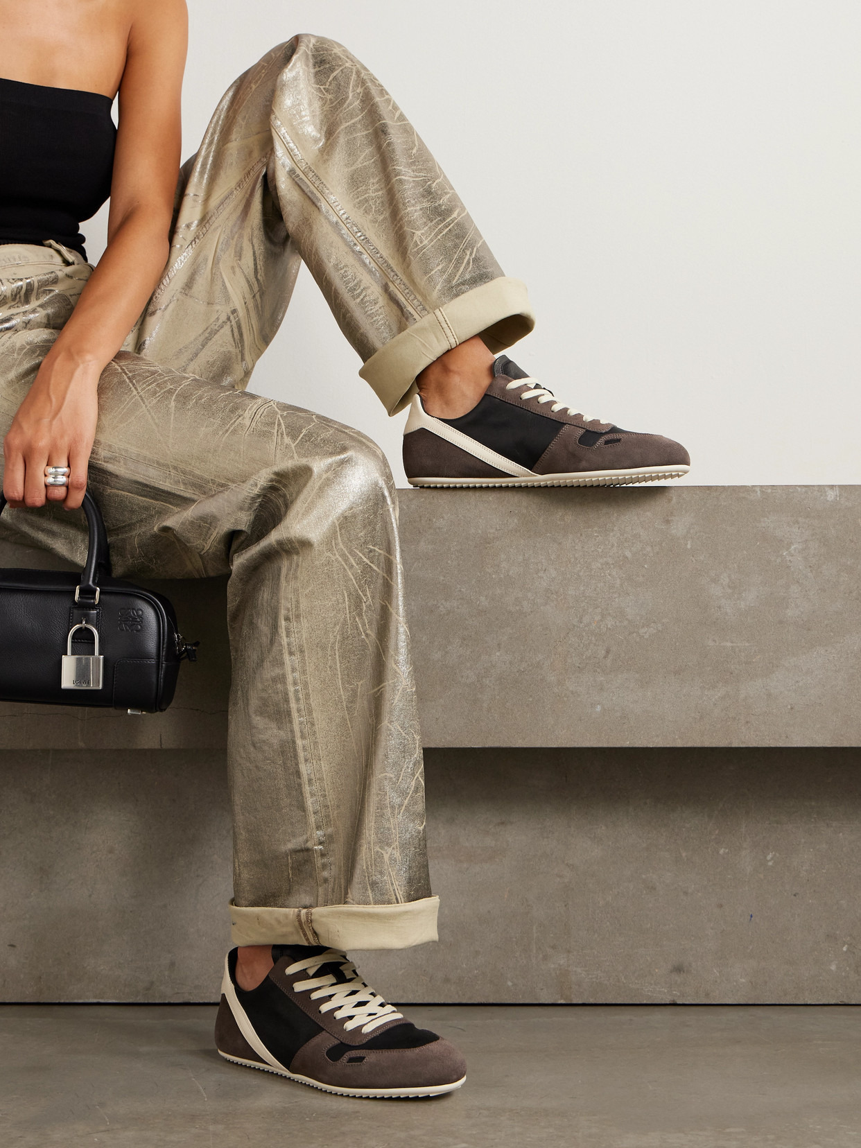Suede And Leather Sneakers - 2