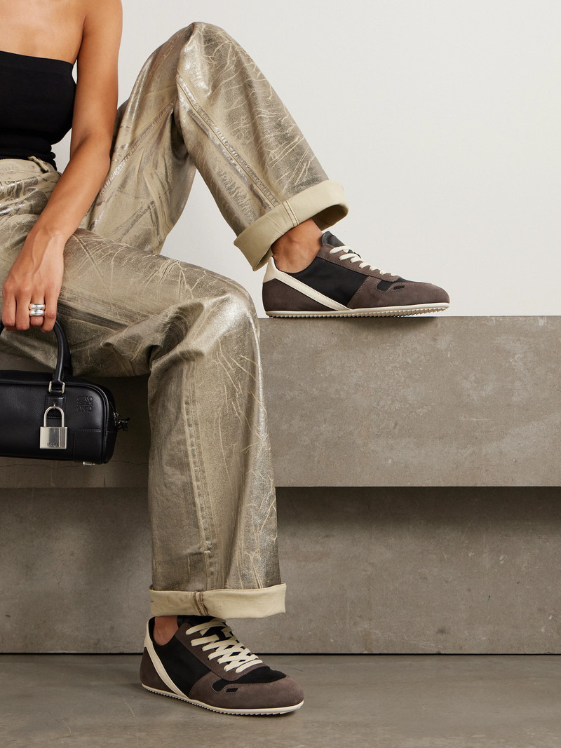 Rick Owens Suede And Leather Sneakers outlook