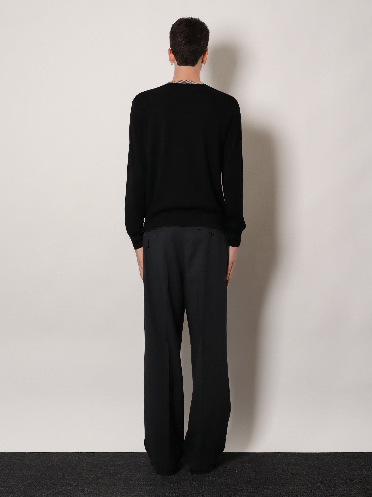Burberry Wool Sweater With Check Profiles - 3