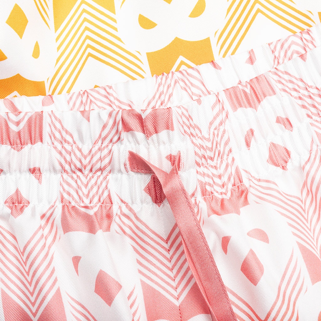 UNISEX SILK SHORTS WITH DRAWSTRINGS - HEART MONOGRAM GRADIENT - 3