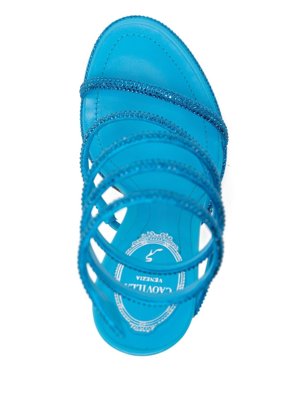 110mm crystal-embellished spiral-wrap sandals - 4