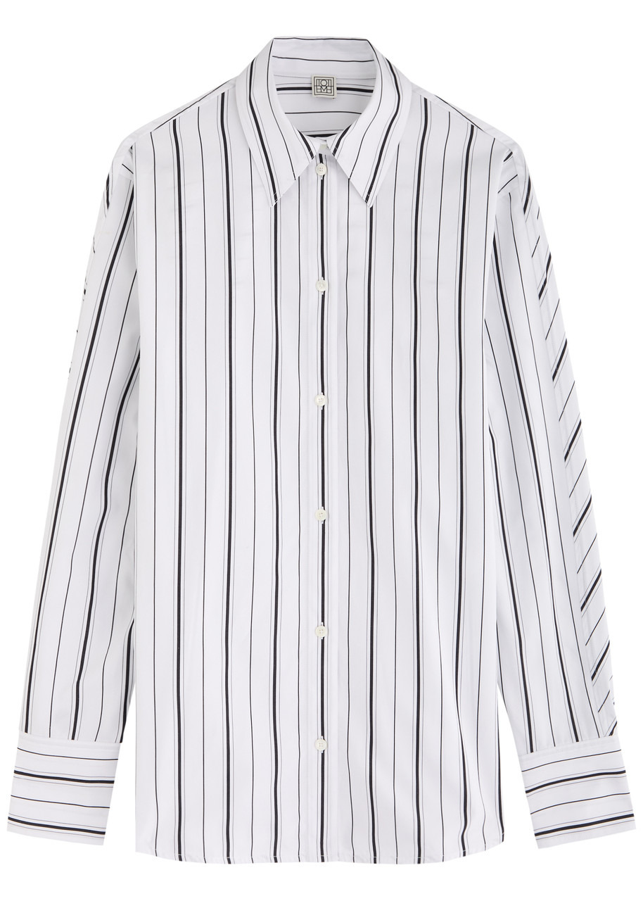 Toteme Striped-print Cotton-poplin Shirt - 1