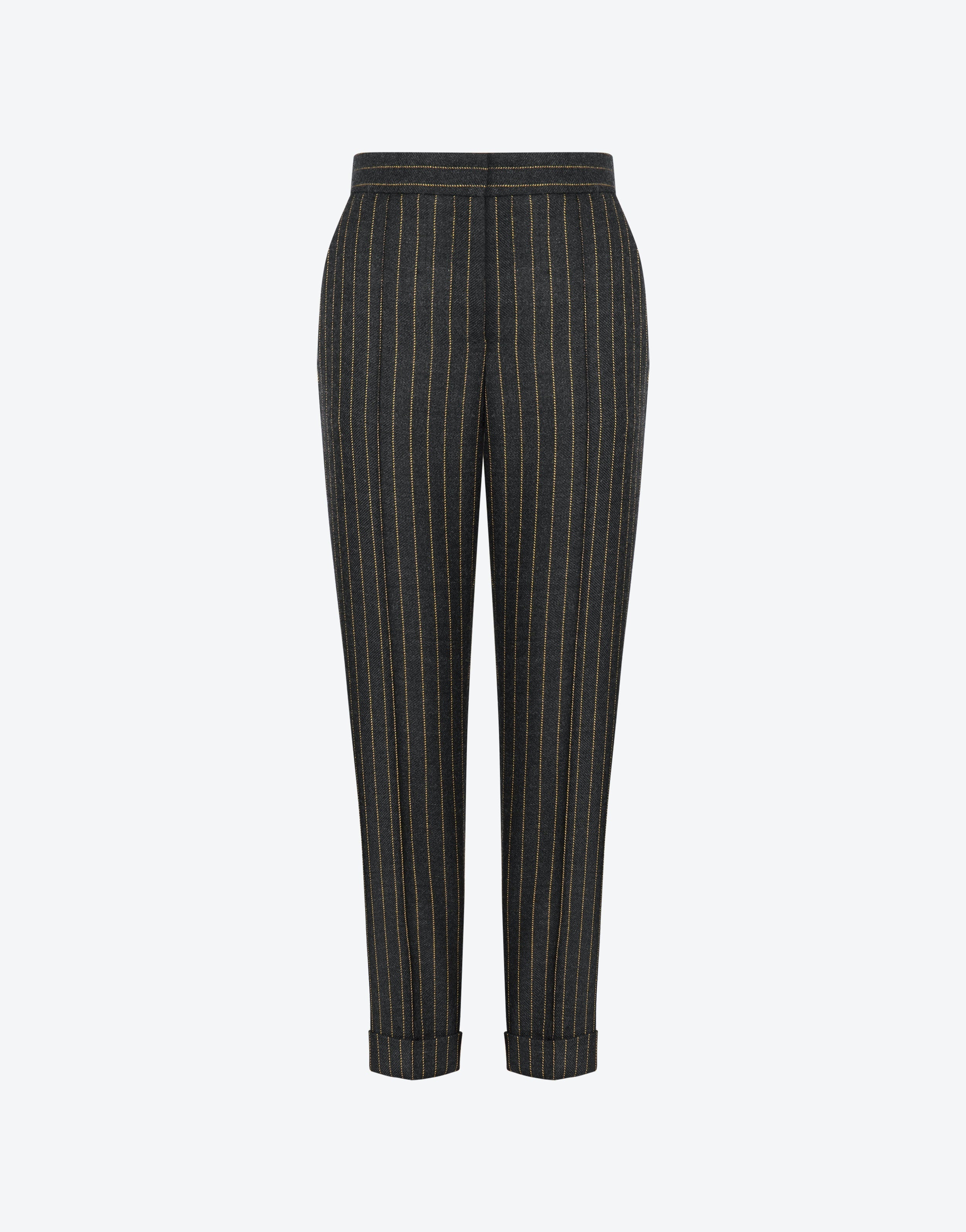PINSTRIPE WOOL TROUSERS - 1