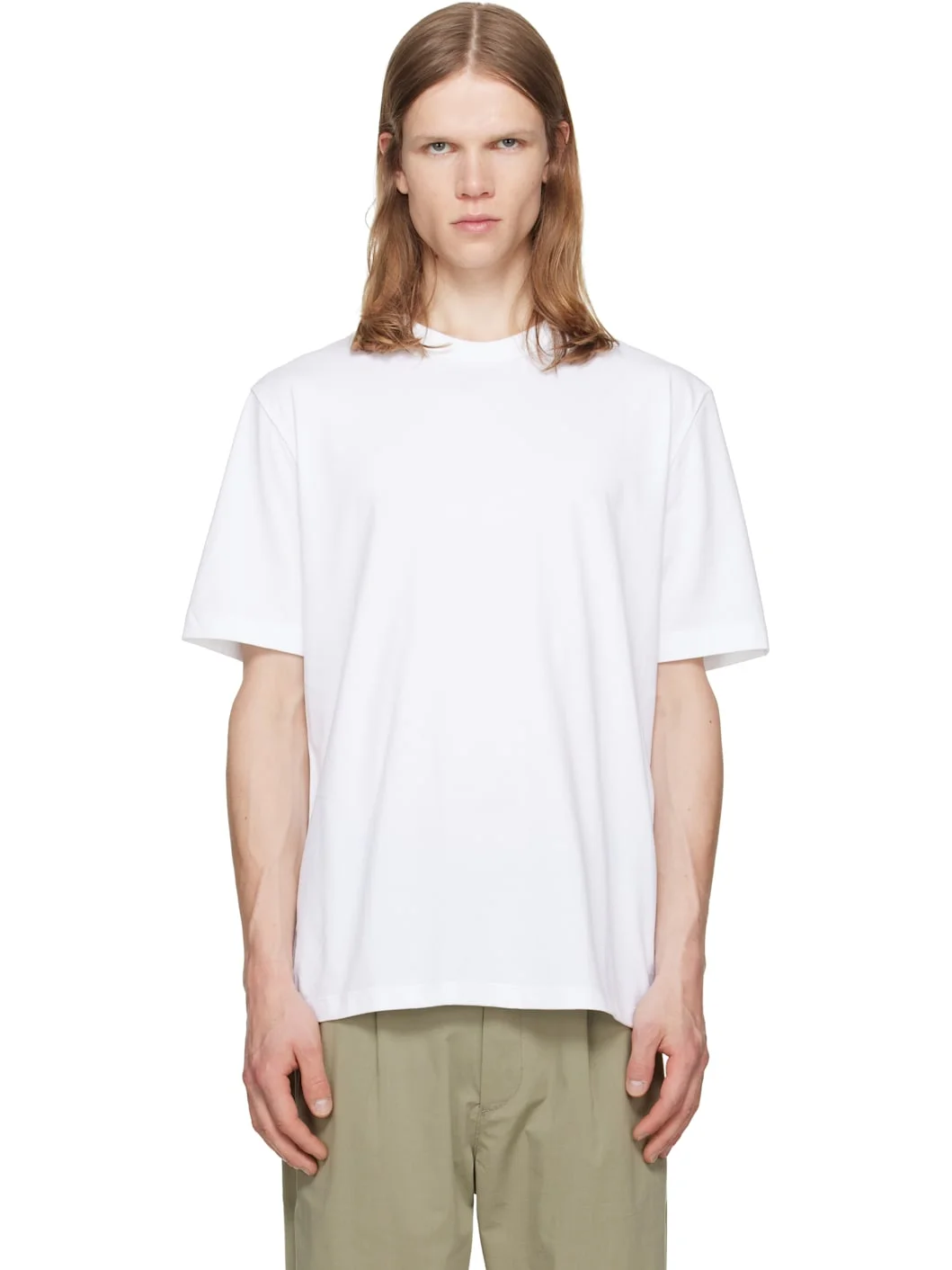 Three-Pack White Crew-Neck Cotton T-shirts - 1