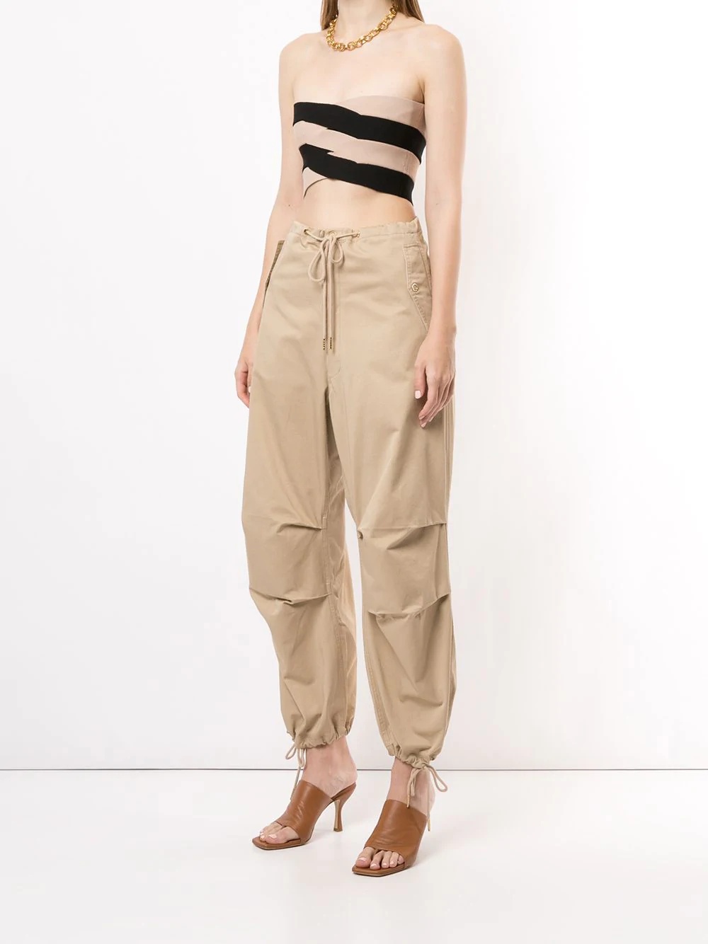 oversized drawstring trousers - 3