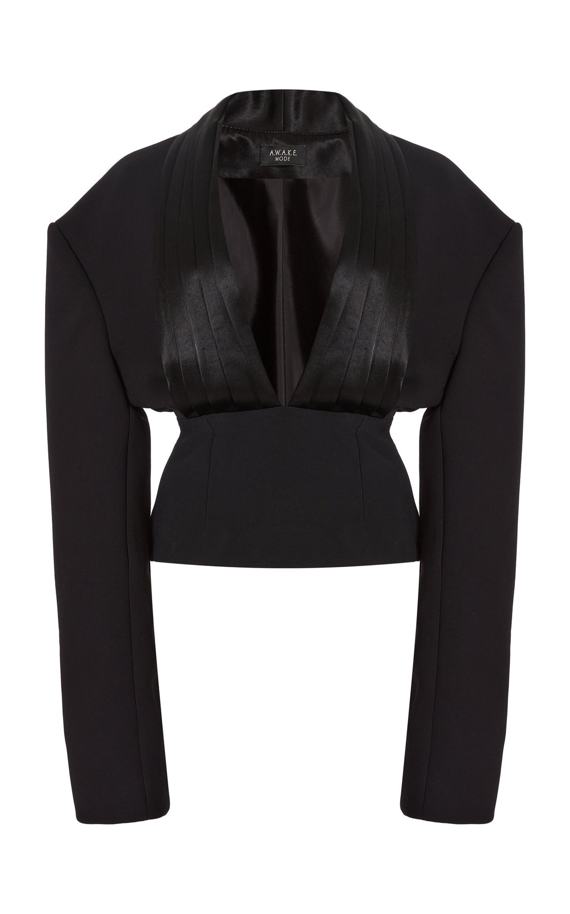 CUMMERBUND COLLAR TUXEDO TOP BLACK - 8