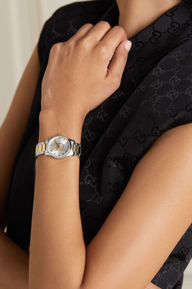 GUCCI G-Timeless 27mm stainless steel and PVD-plated watch outlook