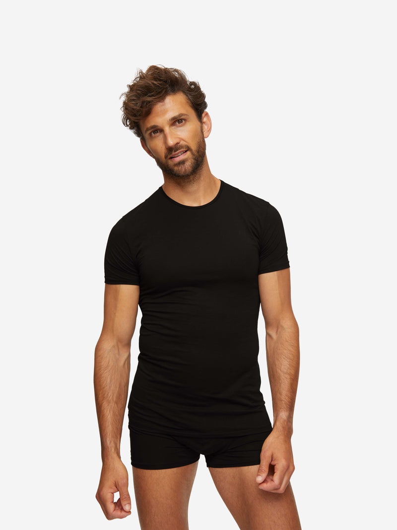 Men's Underwear T-Shirt Jack Pima Cotton Stretch Black - 2
