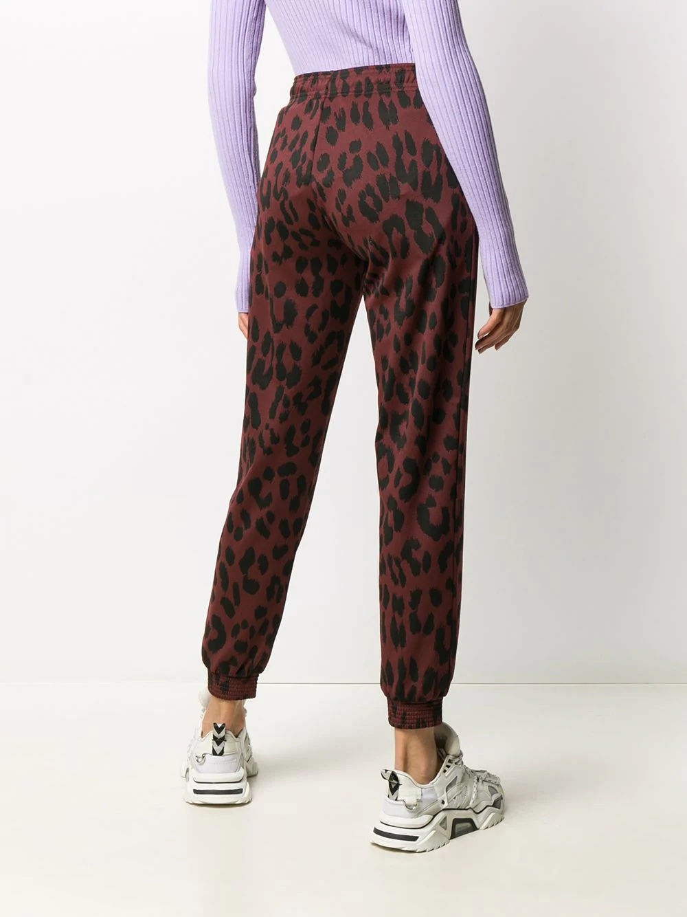 leopard print track pants - 4