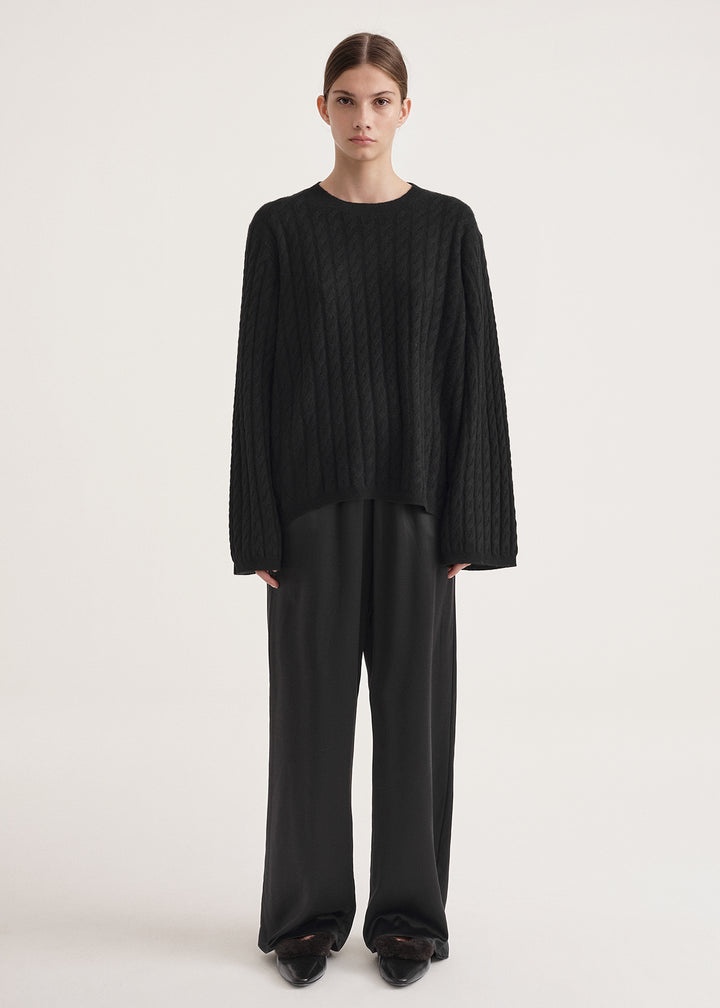 Silk pj bottoms black - 2