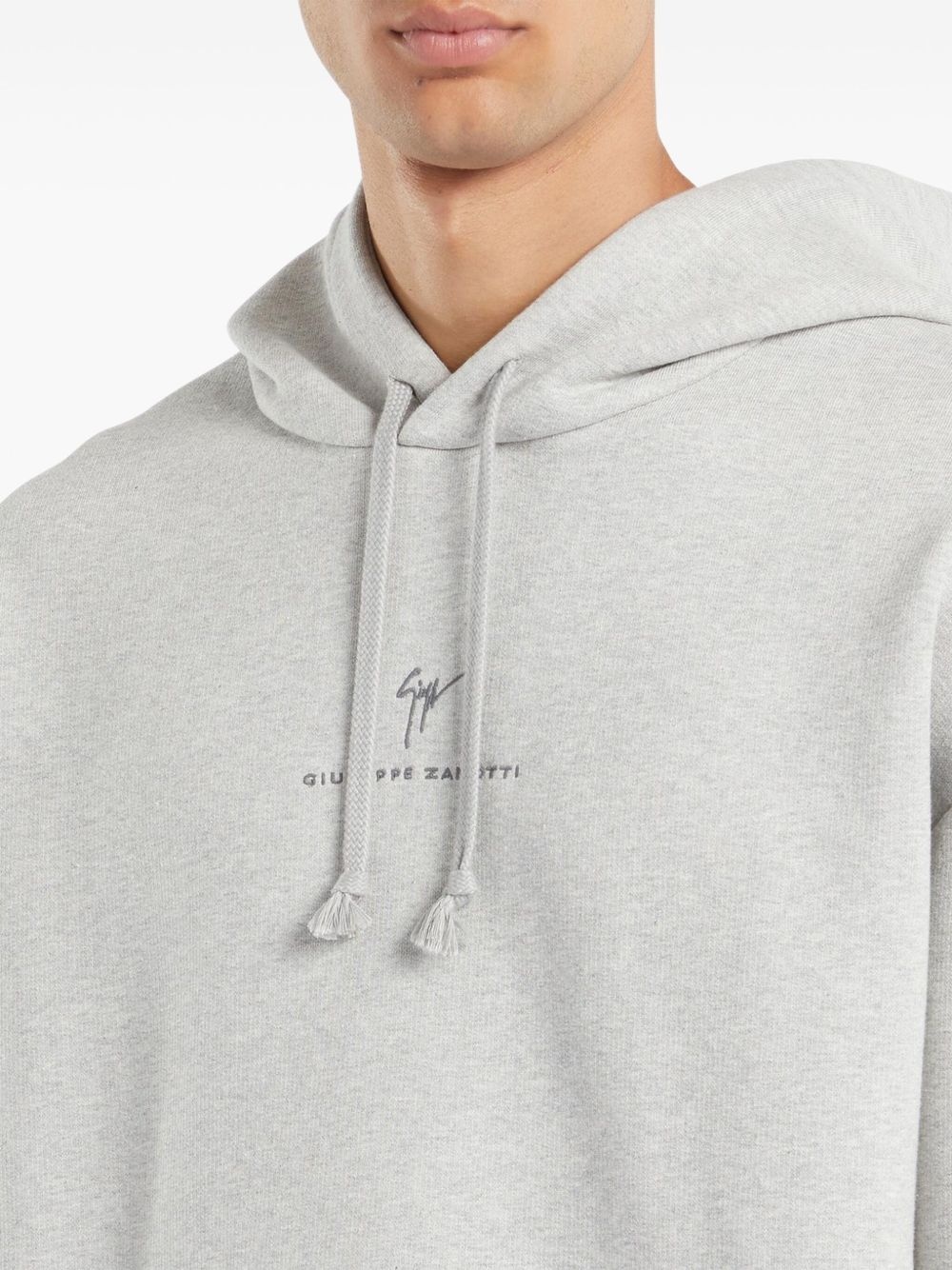 logo-embroidered hoodie - 5