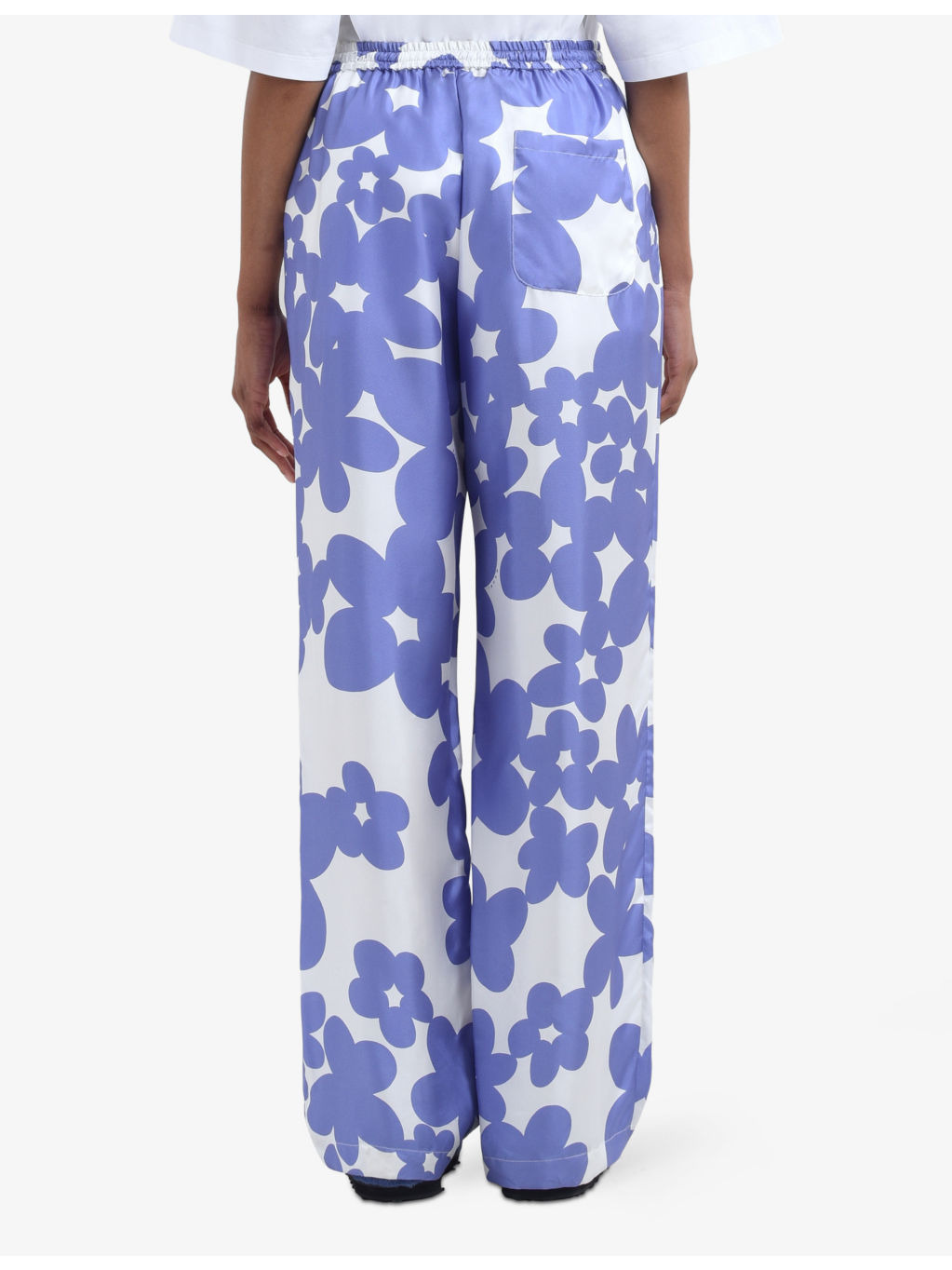Dillies-Motif Wide-Leg Silk Pyjama Trousers - 4