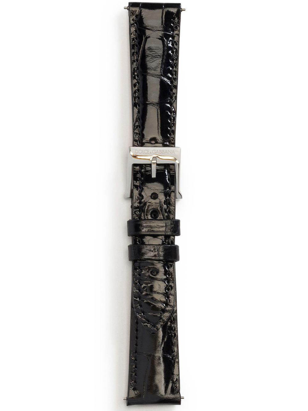 logo-embossed watch strap - 1