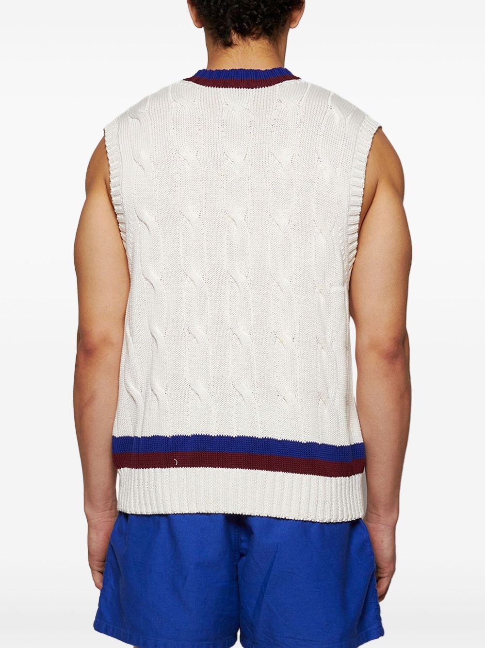cotton knitted vest - 4