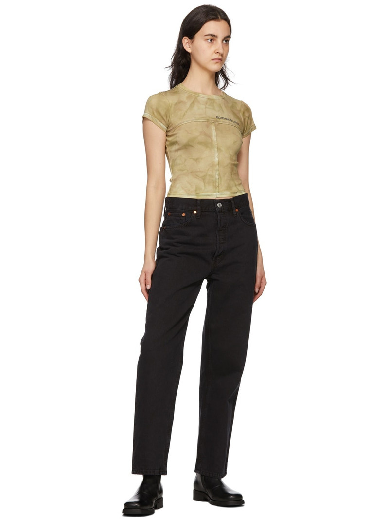 RE/DONE Black Cropped Low Slung Jeans outlook