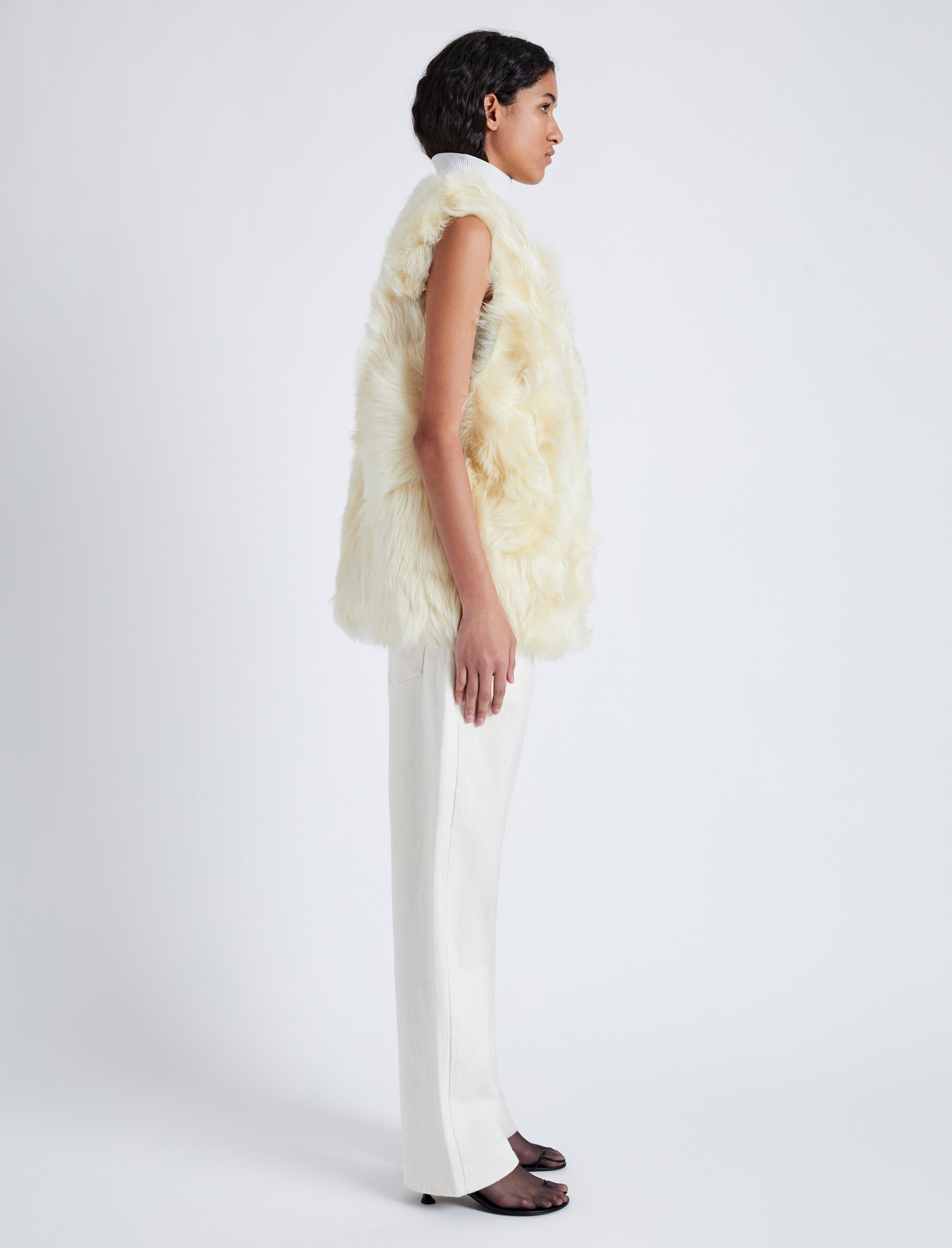 Aubrey Vest in Shearling - 4