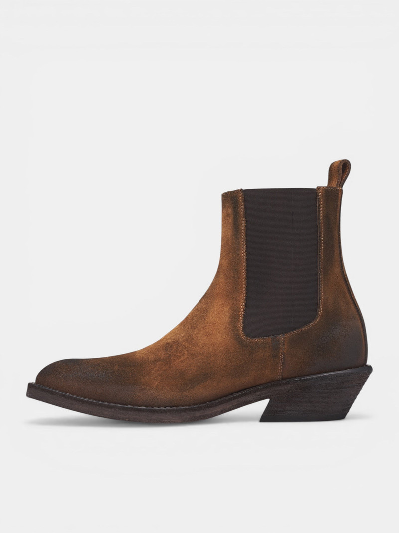 Ann Demeulemeester Caru Brown Leather Chelsea Boots outlook