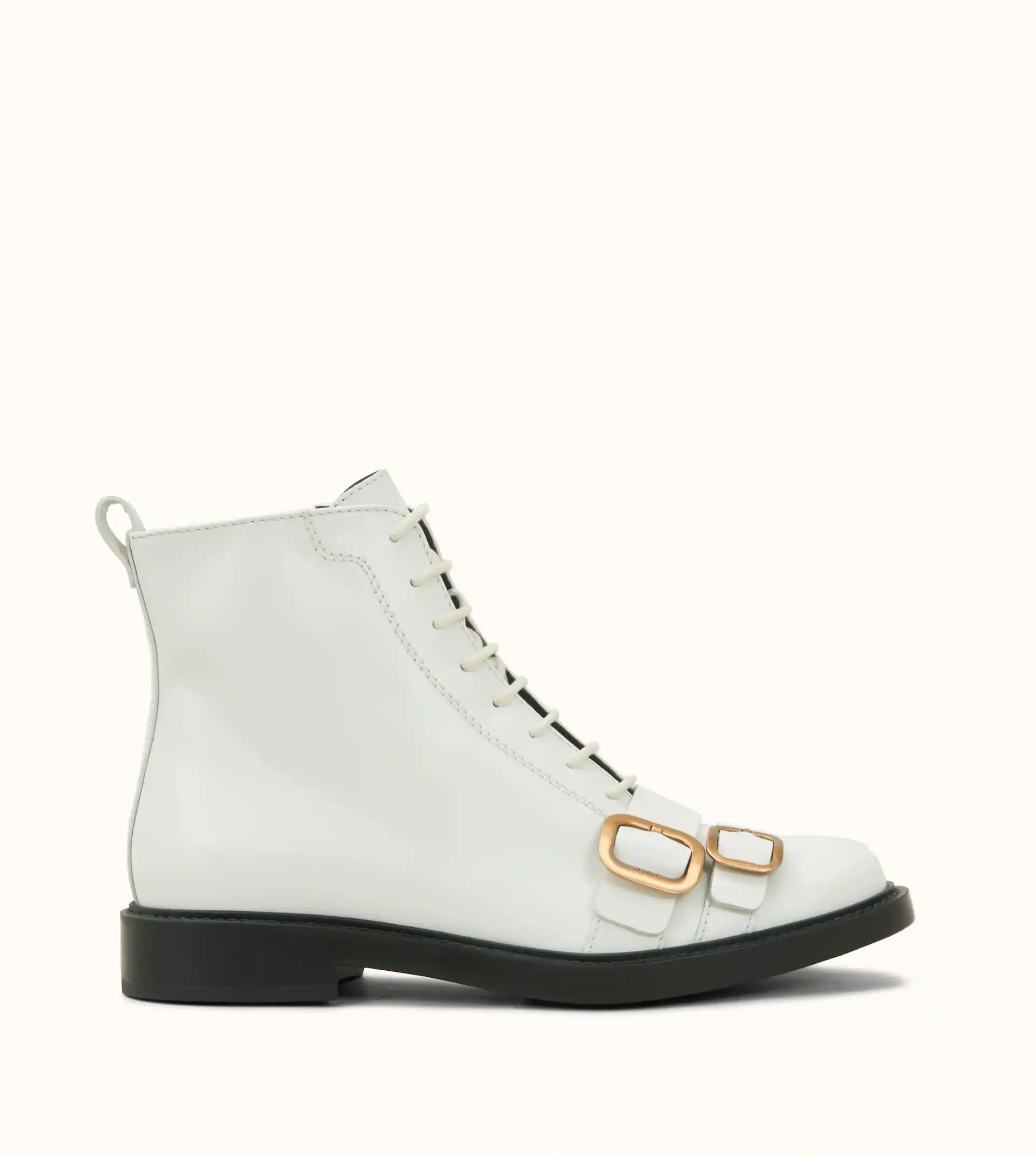 ANKLE BOOTS IN LEATHER - WHITE - 1