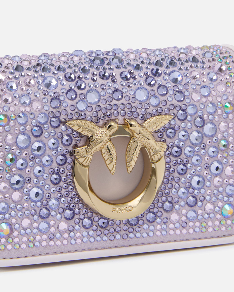 PINKO GALLERIA FULL-RHINESTONE MICRO LOVE BAG CLICK 3