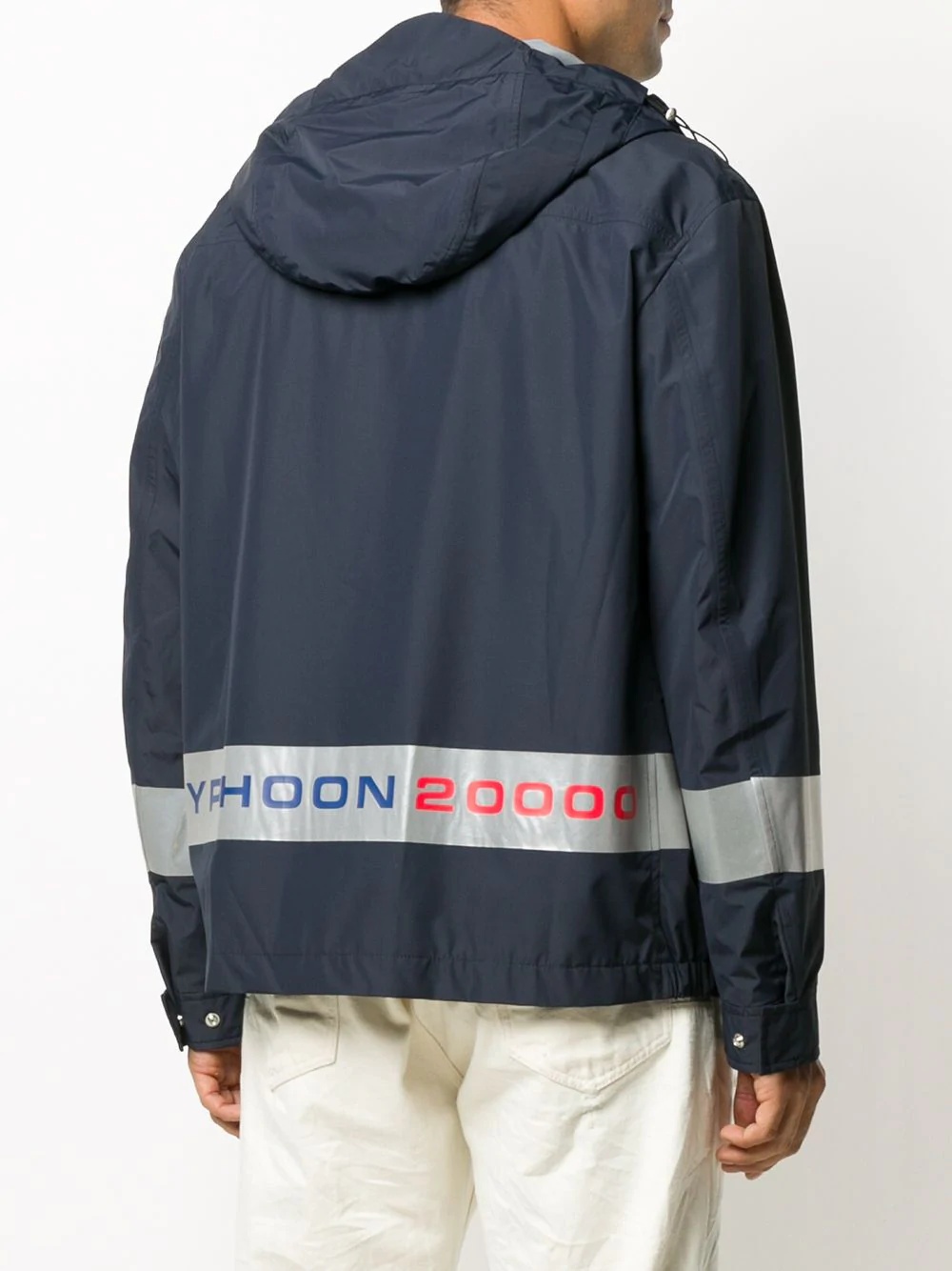 hooded reflective stripe jacket - 4