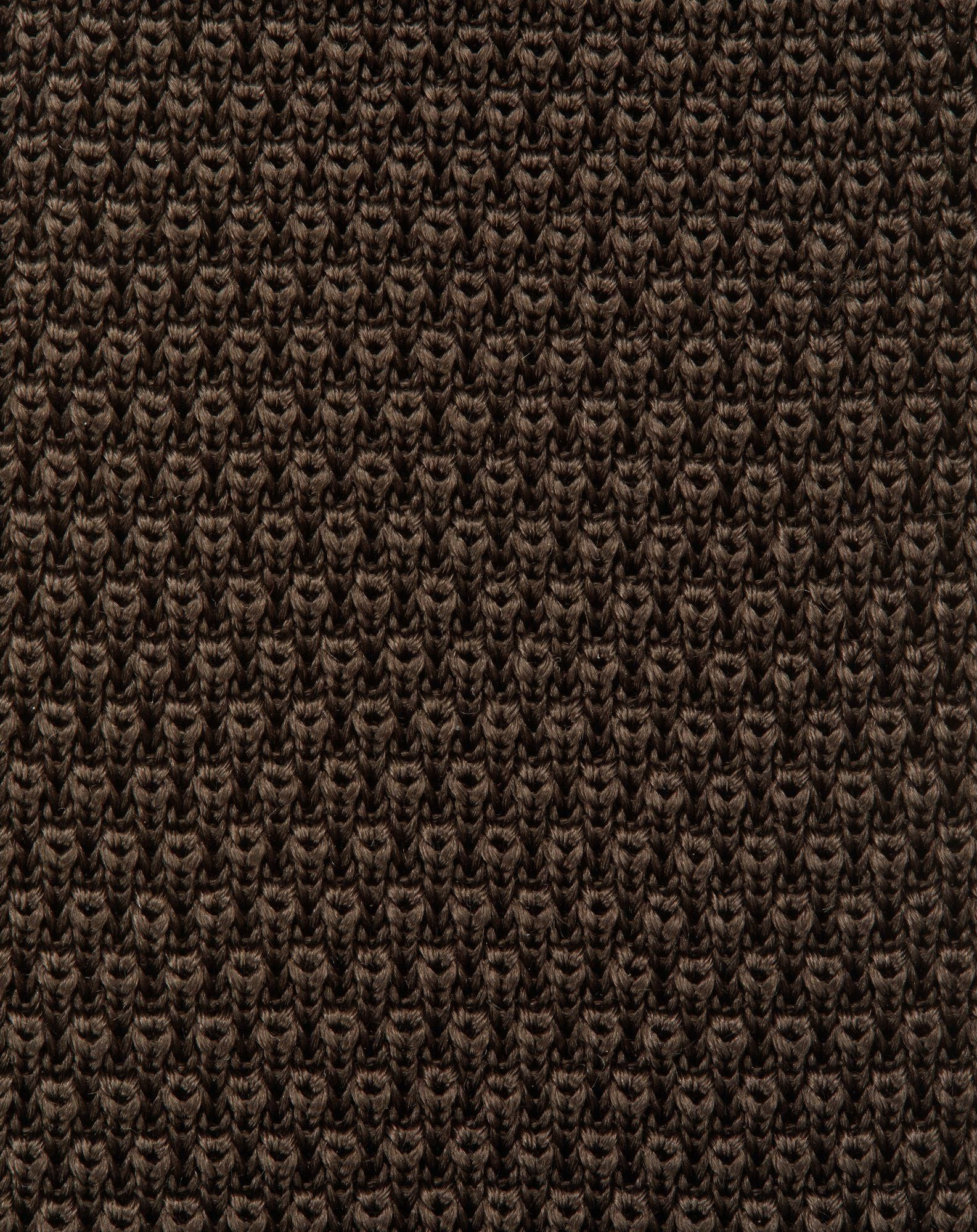 Brown knit tie - 4
