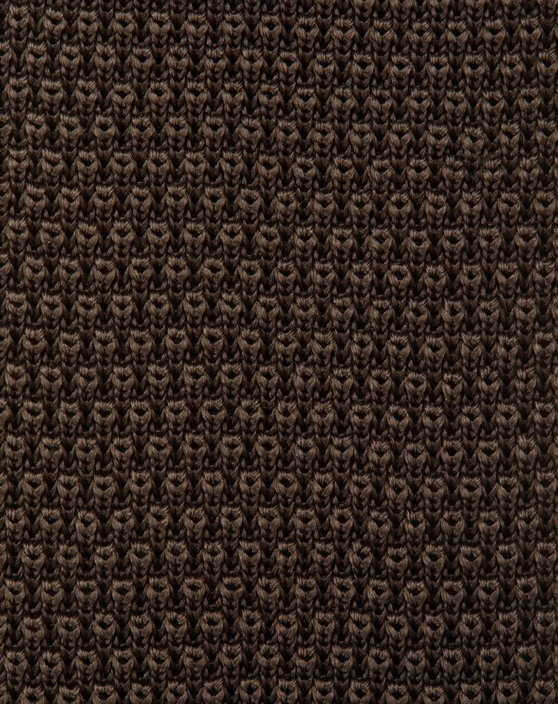 Brown knit tie 4