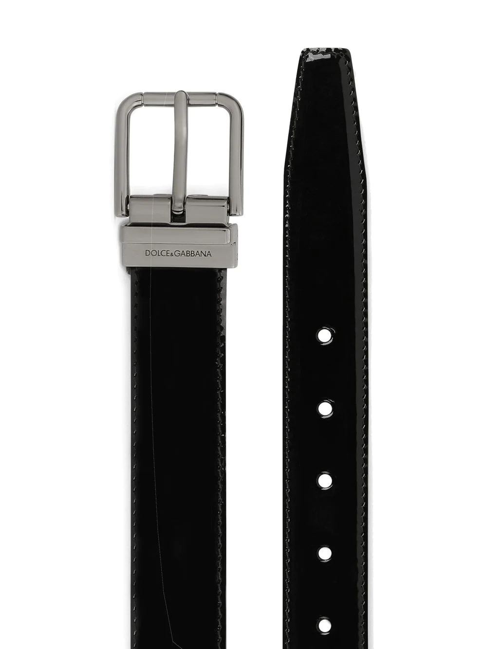 engraved-logo buckle-fastening belt - 2