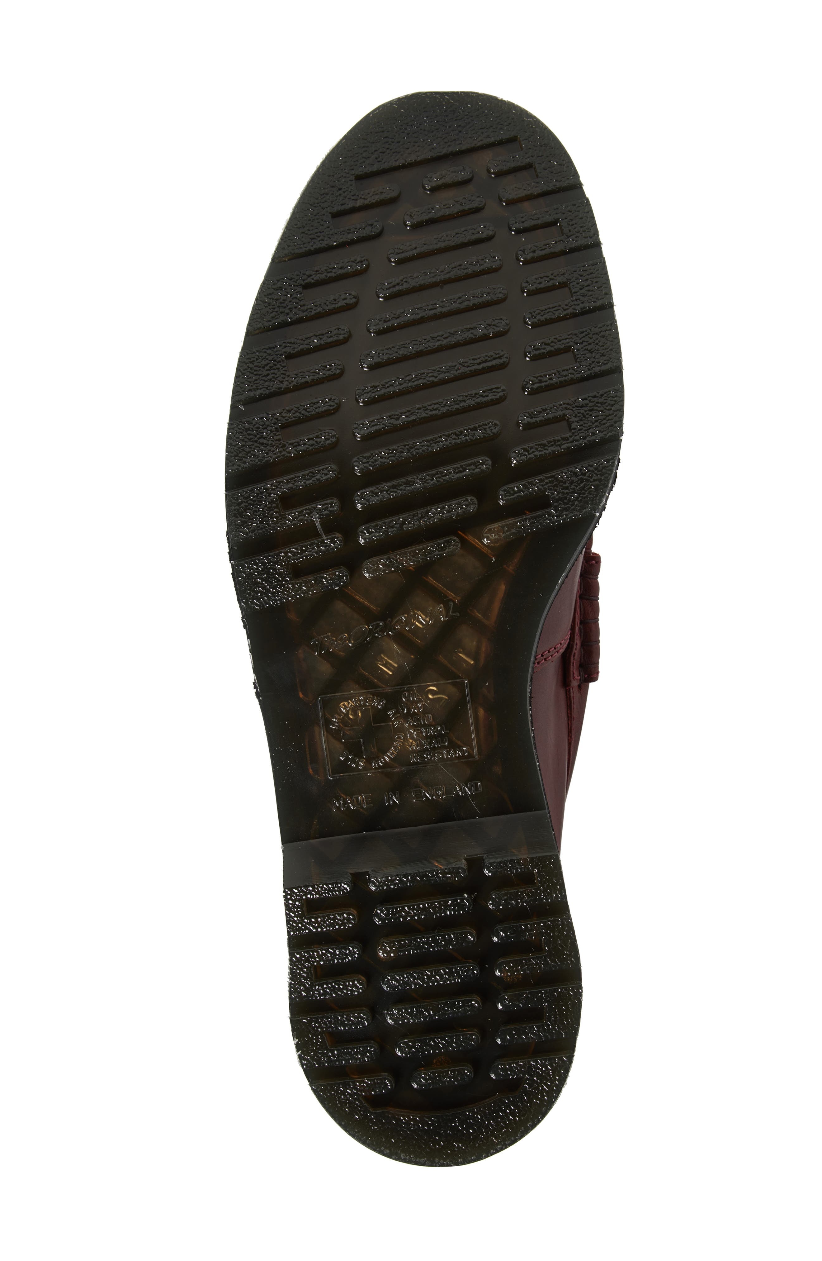 Dr. Martens Penton Two-Tone Penny Loafer in Burgundy White Classic Calf at Nordstrom - 6