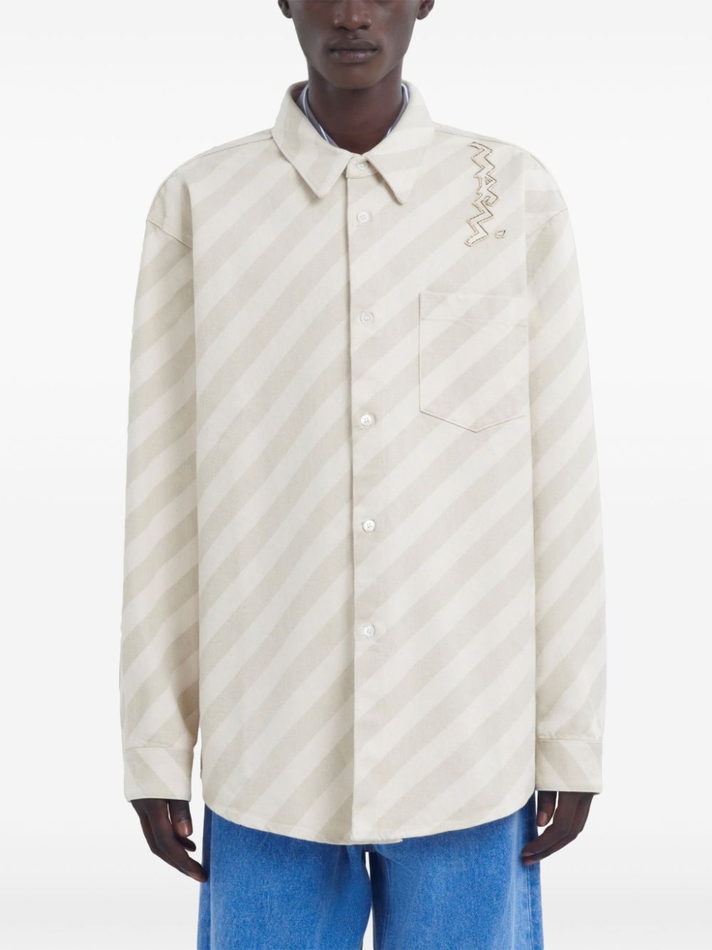 striped buttoned shirt - 3