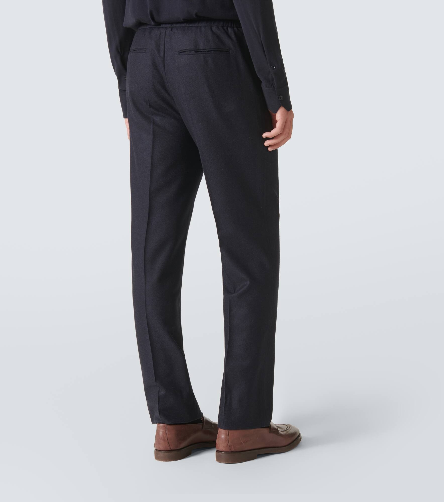 Asolo wool twill straight pants - 4