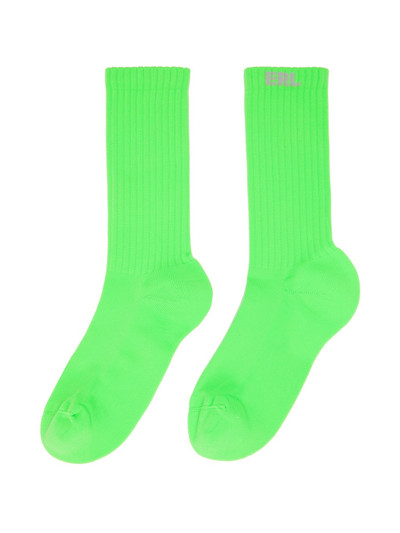 ERL Green Knit Socks outlook