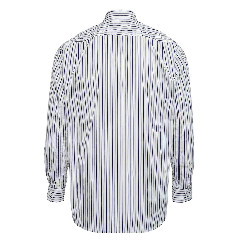 Comme des Garçons SHIRT Yarn Dyed Cotton Stripe Slogan Shirt outlook